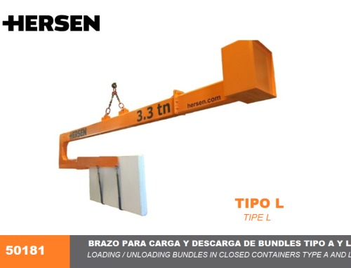 Brazo para grúas de carga y descarga de bundles en contenedores Modelos A y L