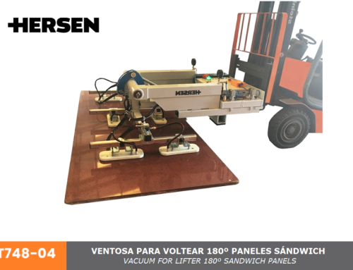 Vacuum cup for flipping sandwich panels