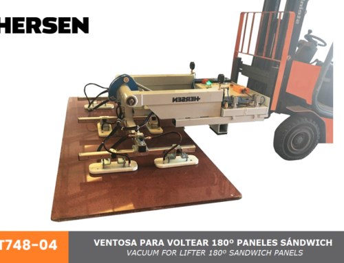 Ventosa para volterar 180º paneles sándwich