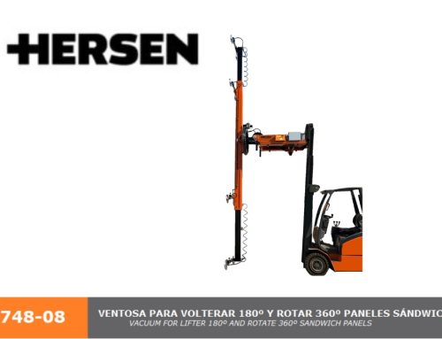 Ventosa para volterar 180º y rotar 360º paneles sándwich