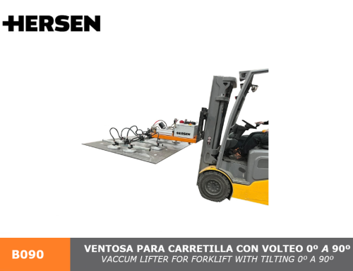 Ventosa para carretilla con volteo 0º a 90º