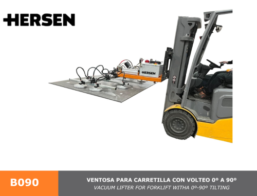Ventosa para carretilla con volteo 0º a 90º