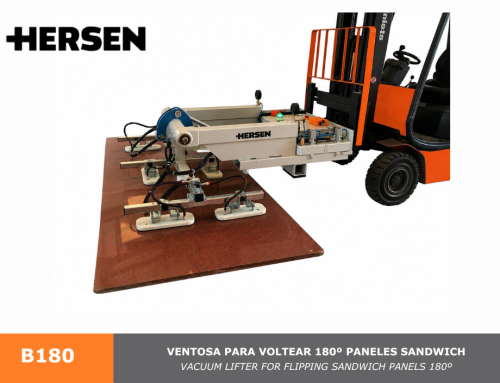 Vacuum lifter for flipping sandwich panels 180º