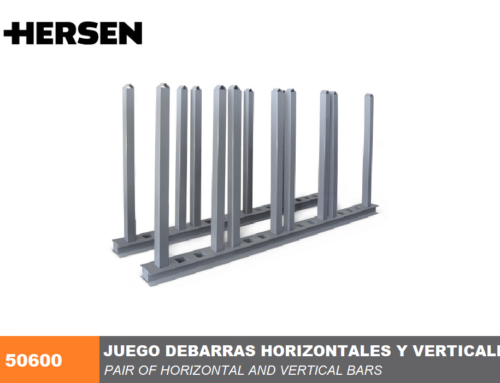Pair of horizontal and vertical galvanised bars
