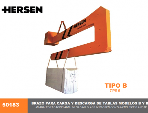 Jib Arm for loading and unloading Slabs in Closed Containers. Tipe B and BL