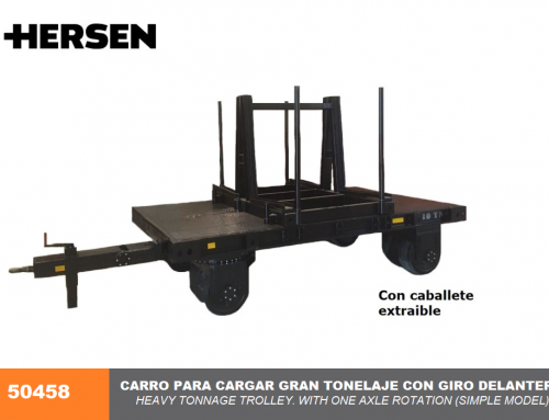 Heavy tonnage trolley. With one axle rotation (Simple model)