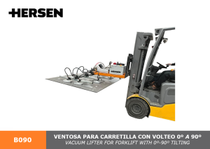 Vacuum lifter for forklift with 0º-90º tilting